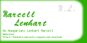 marcell lenhart business card